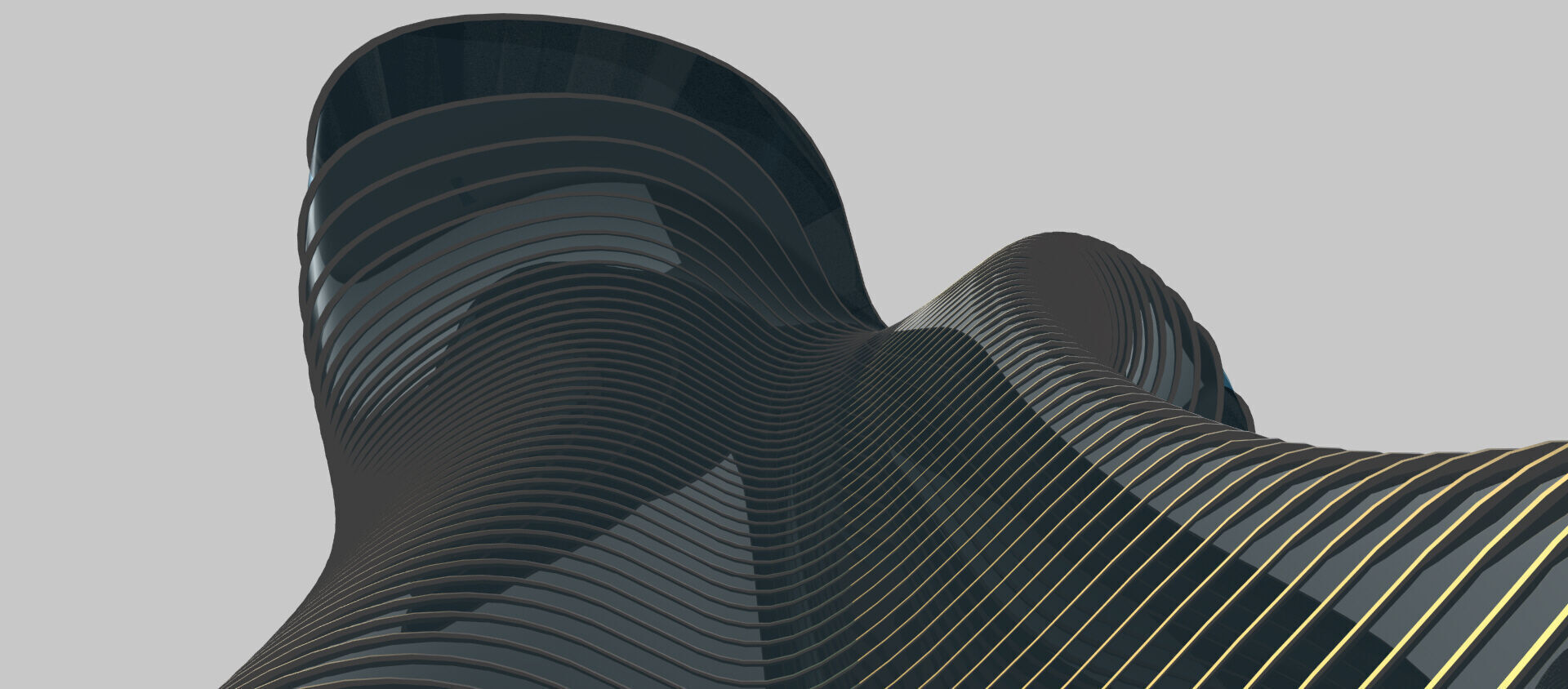 Parametric Tower Facade Design Grasshopper Rhino Files Download 3D model_3