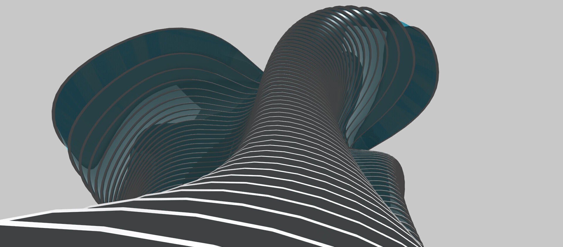 Parametric Tower Facade Design Grasshopper Rhino Files Download 3D model_2