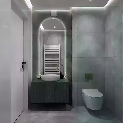 Small Bathroom Interior Corona Max Scene 3D model