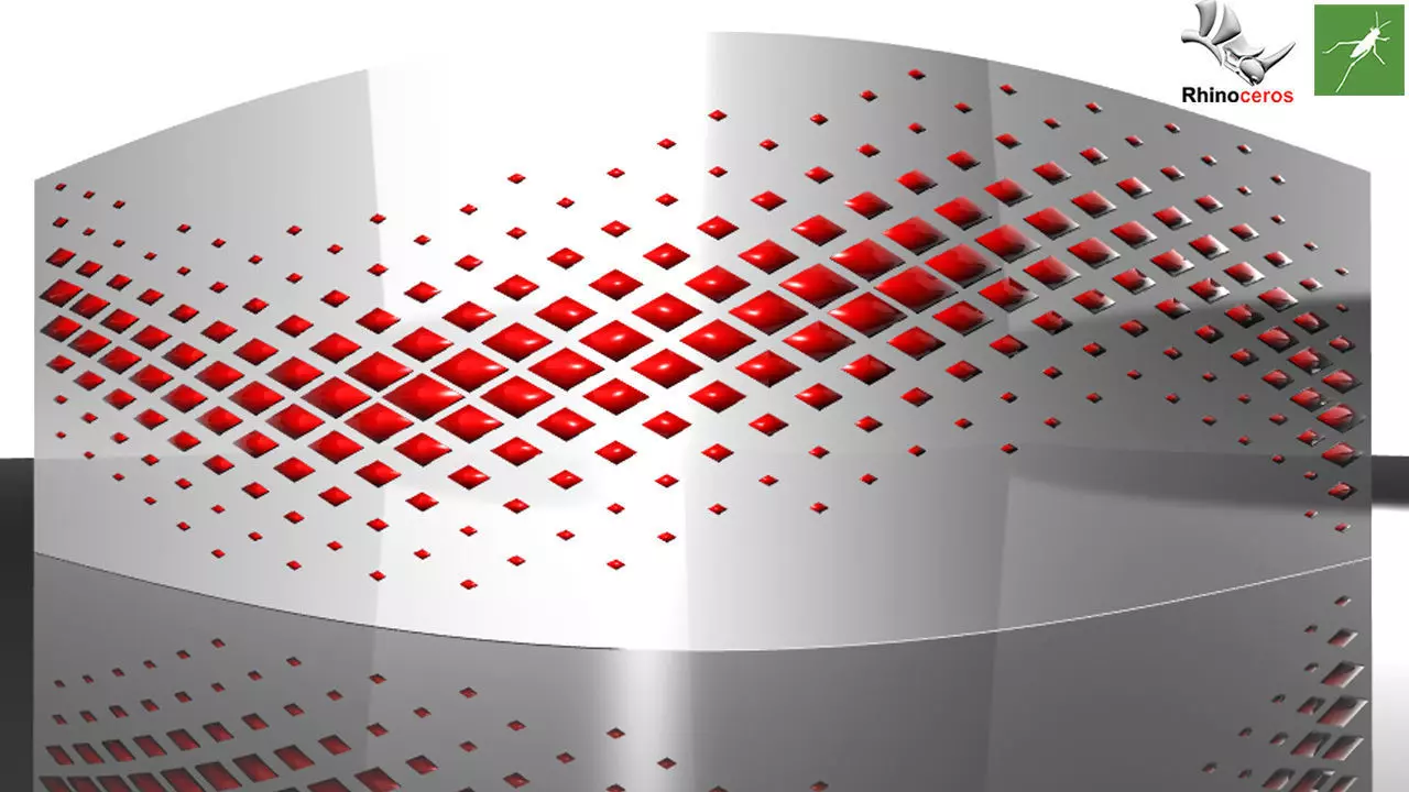 Diamond Panels Parametric Facade Design Grasshopper Rhino Files 3D model