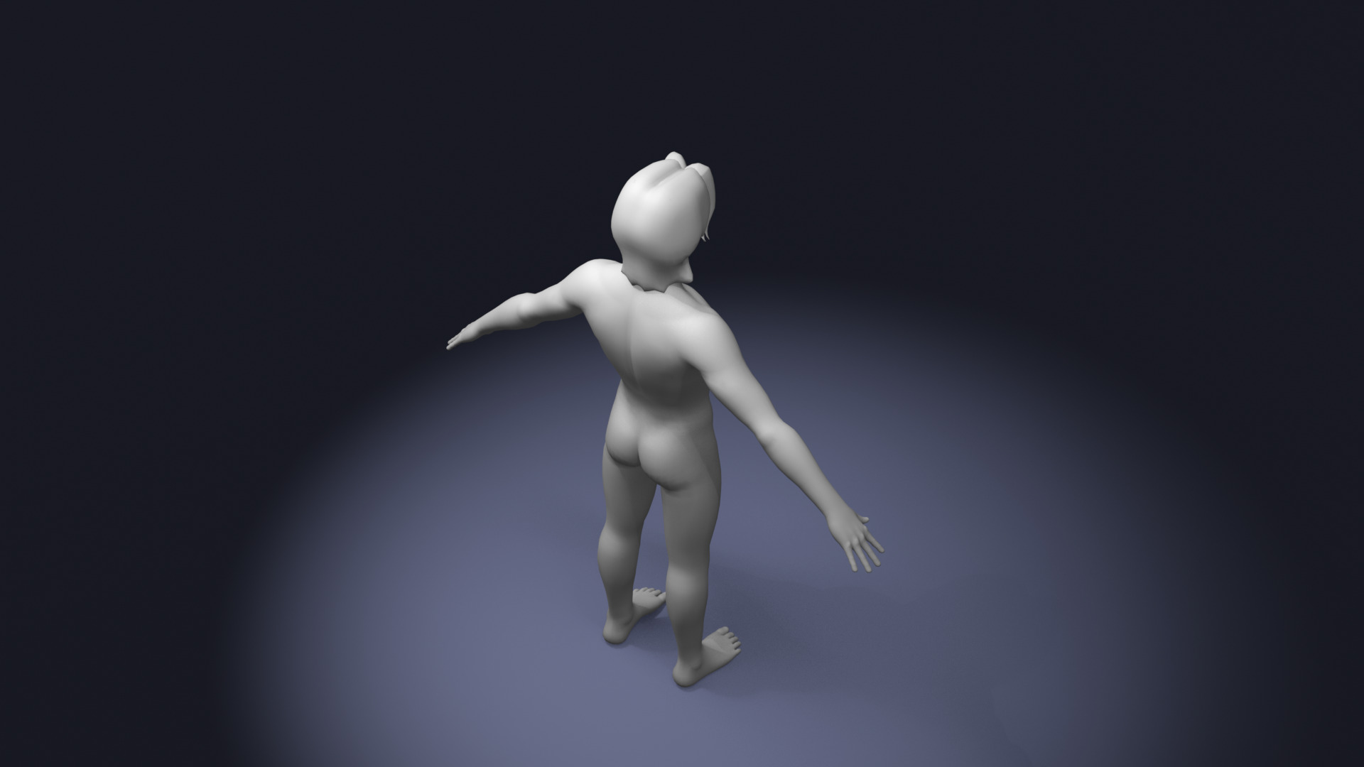 Stylized Male Body Base Mesh Rigged with IK FK Switch Low-poly 3D model_9