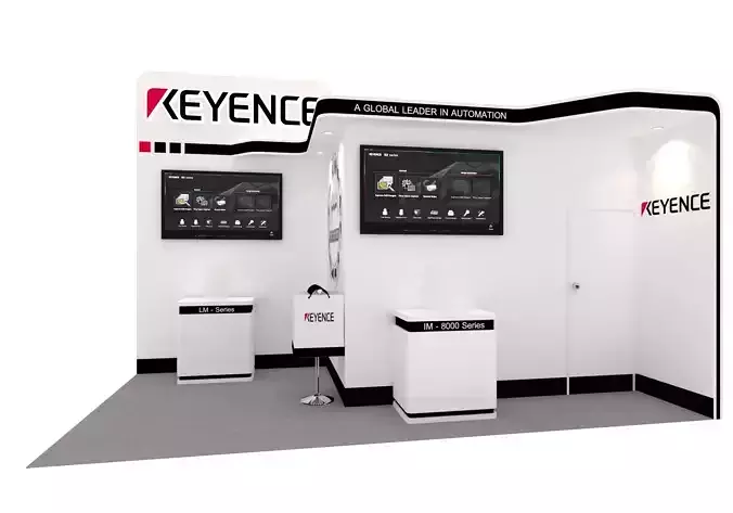Exhibition Booth Design 3m x 6m Low-poly 3D model