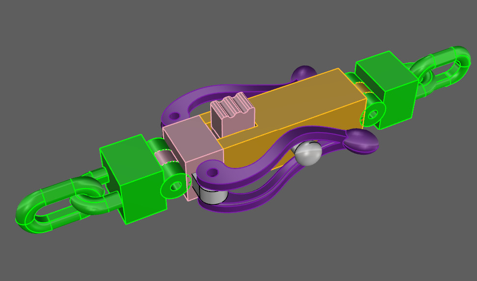 Bracelet lock clasp box 3D print model 3D print model_7