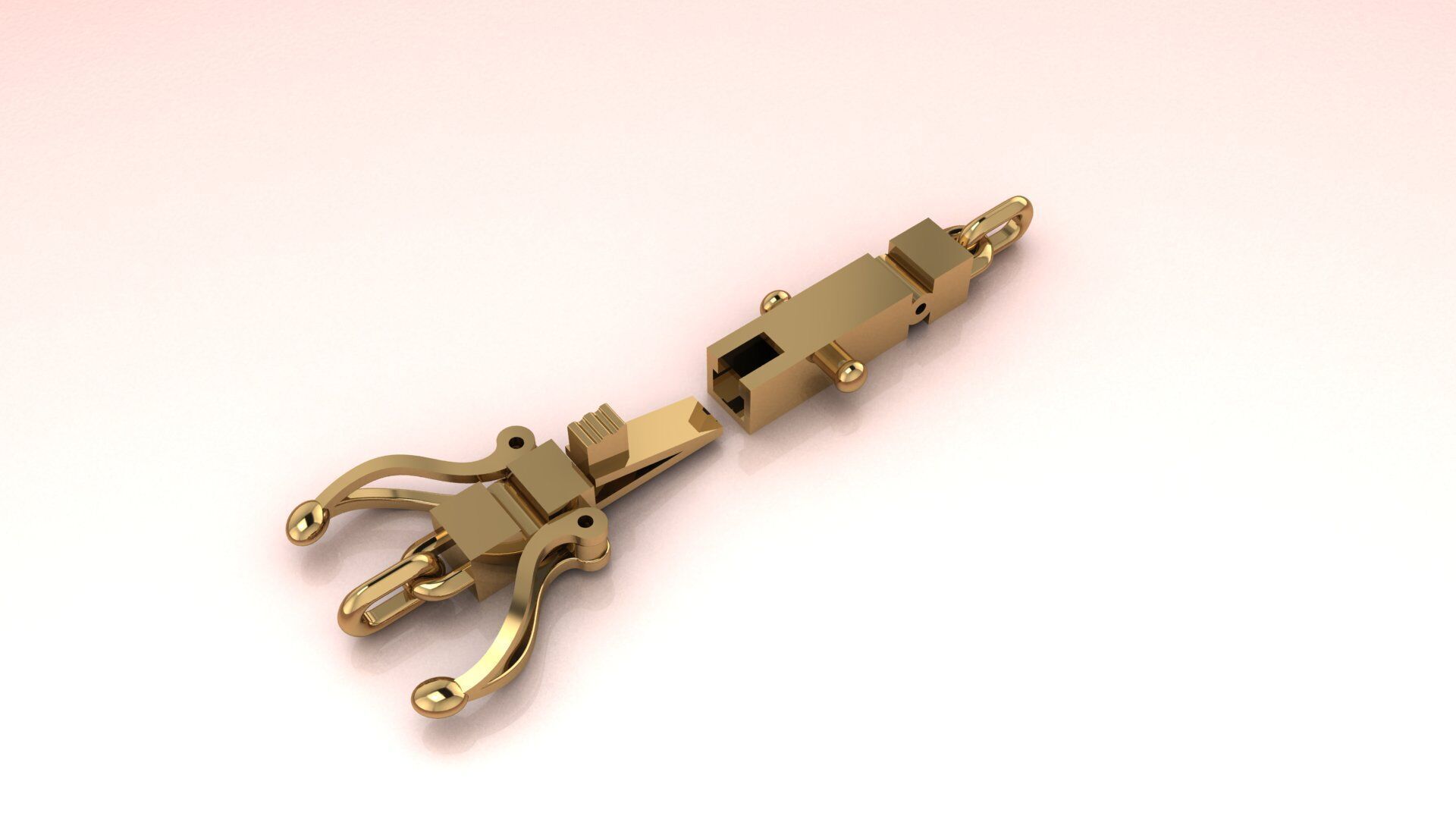 Bracelet lock clasp box 3D print model 3D print model_6