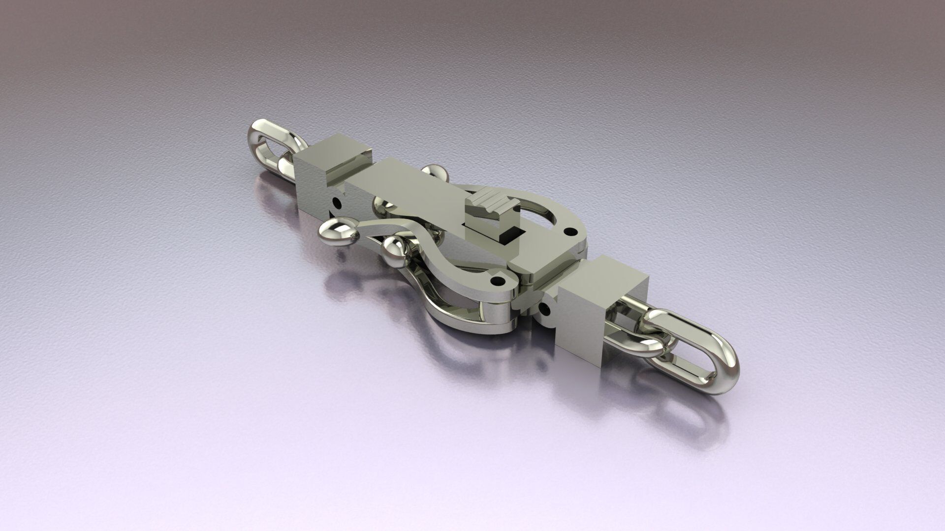 Bracelet lock clasp box 3D print model 3D print model_3