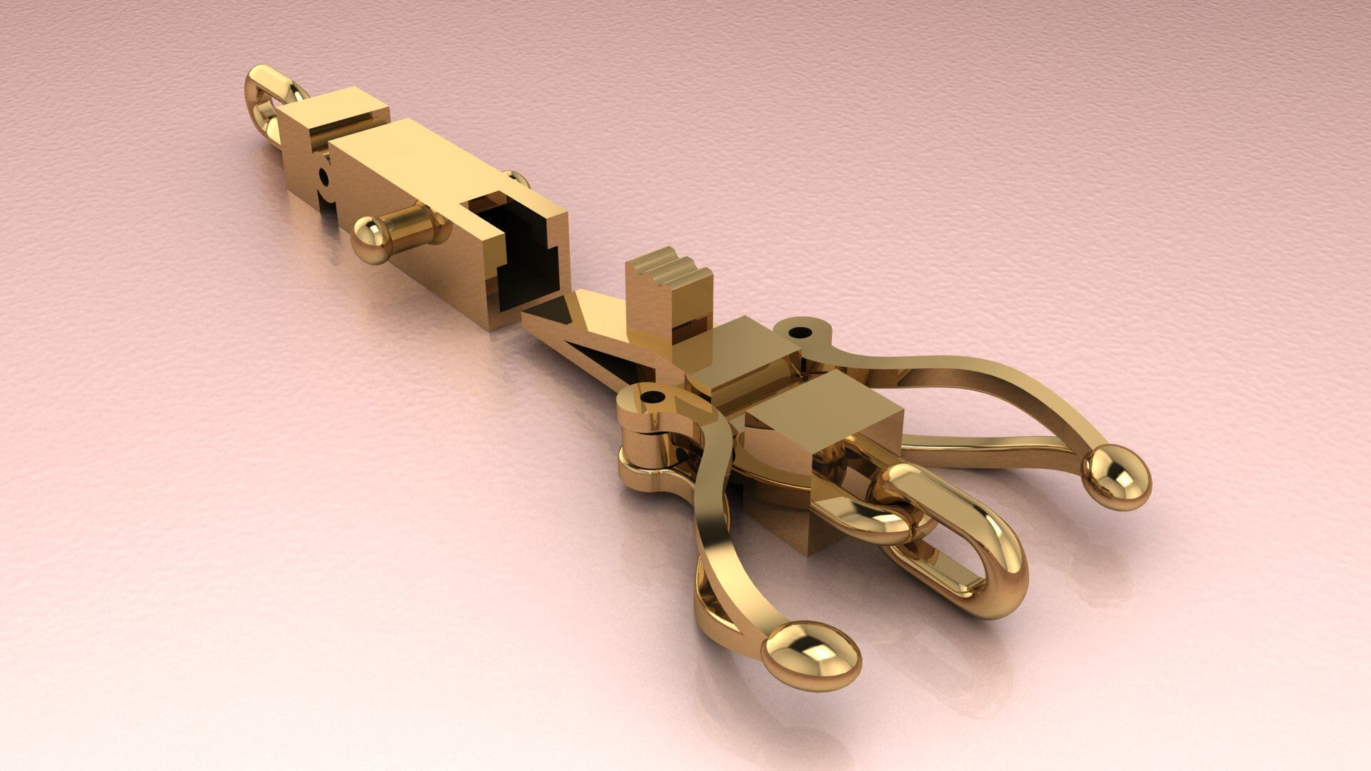 Bracelet lock clasp box 3D print model 3D print model_10