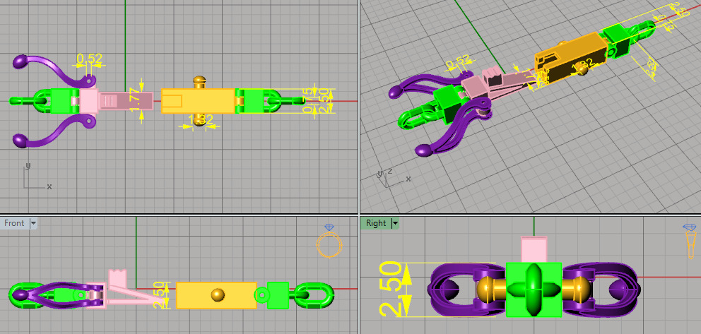 Bracelet lock clasp box 3D print model 3D print model_11