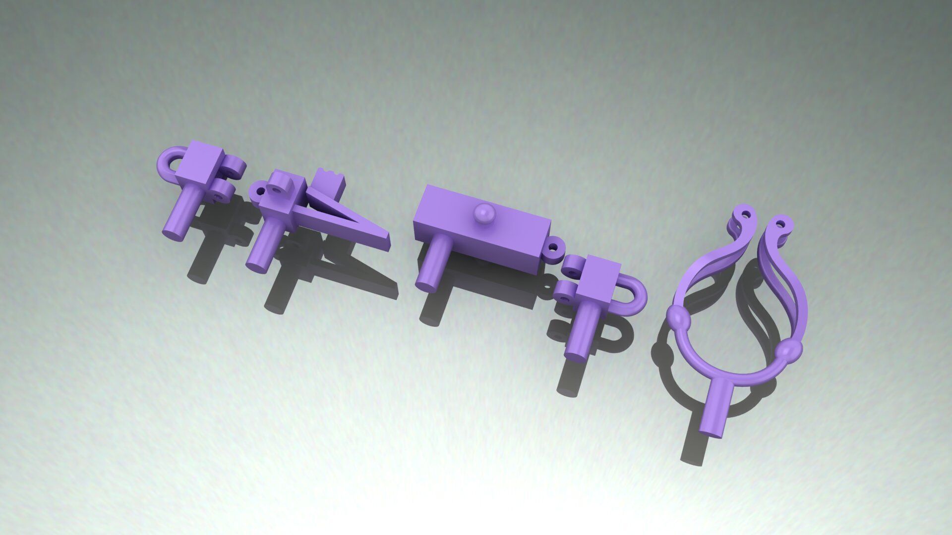 Bracelet lock clasp box 3D print model 3D print model_8