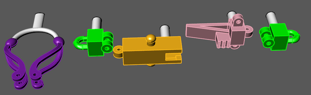 Bracelet lock clasp box 3D print model 3D print model_12