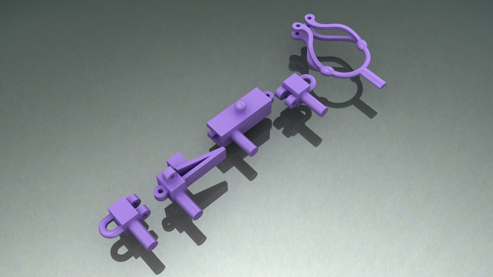 Bracelet lock clasp box 3D print model 3D print model_5