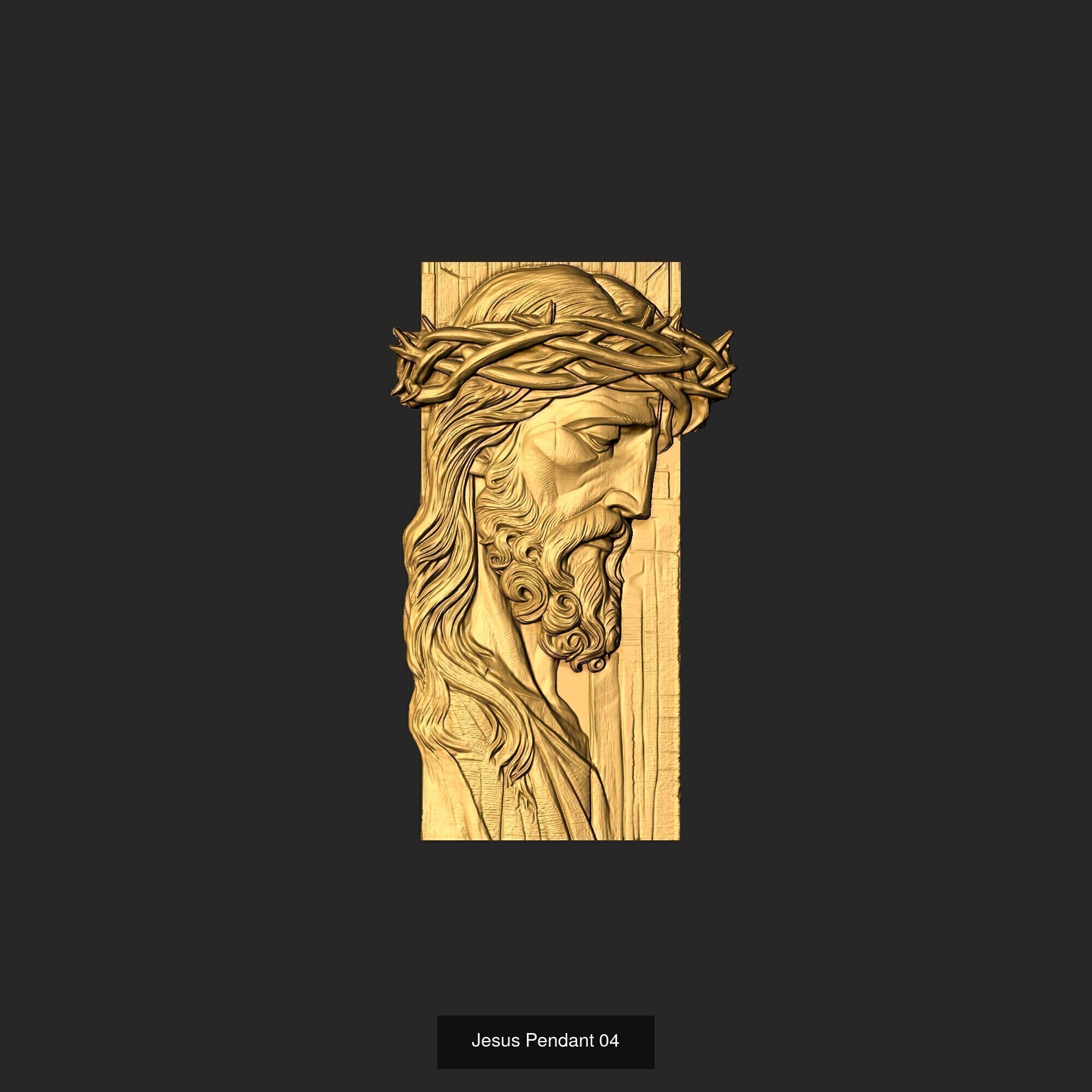 Jesus Cross and Pendant 04 3D Model Collection_2