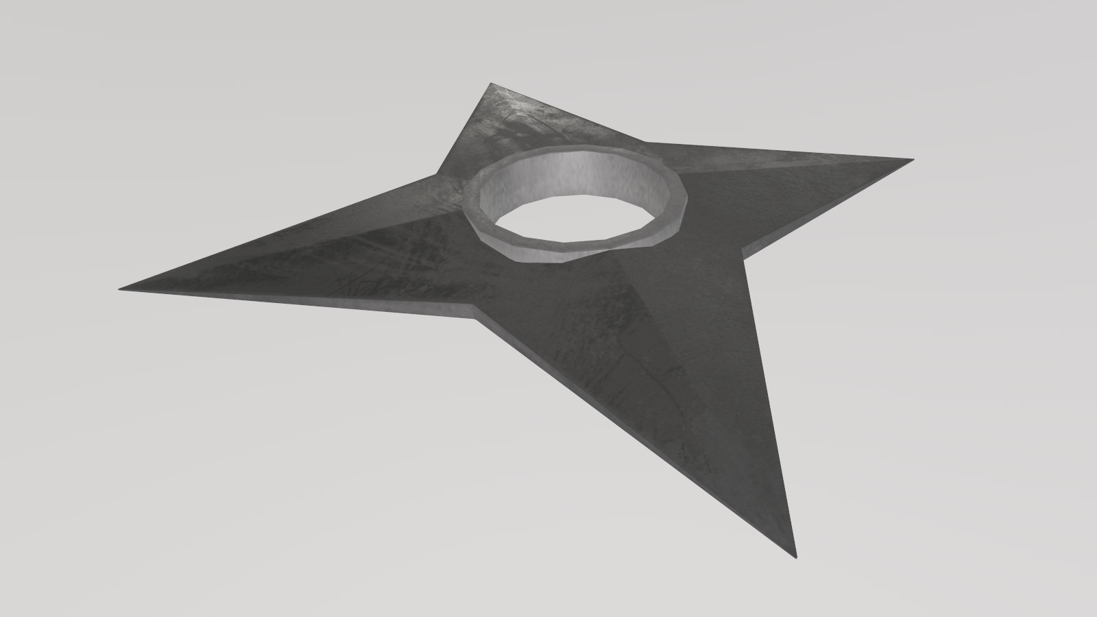 Stylized Low-Poly Ninja Shuriken Kunai Low-poly 3D model_12