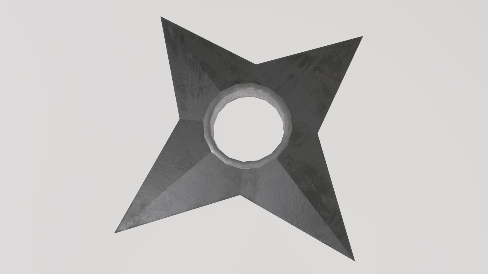 Stylized Low-Poly Ninja Shuriken Kunai Low-poly 3D model_11