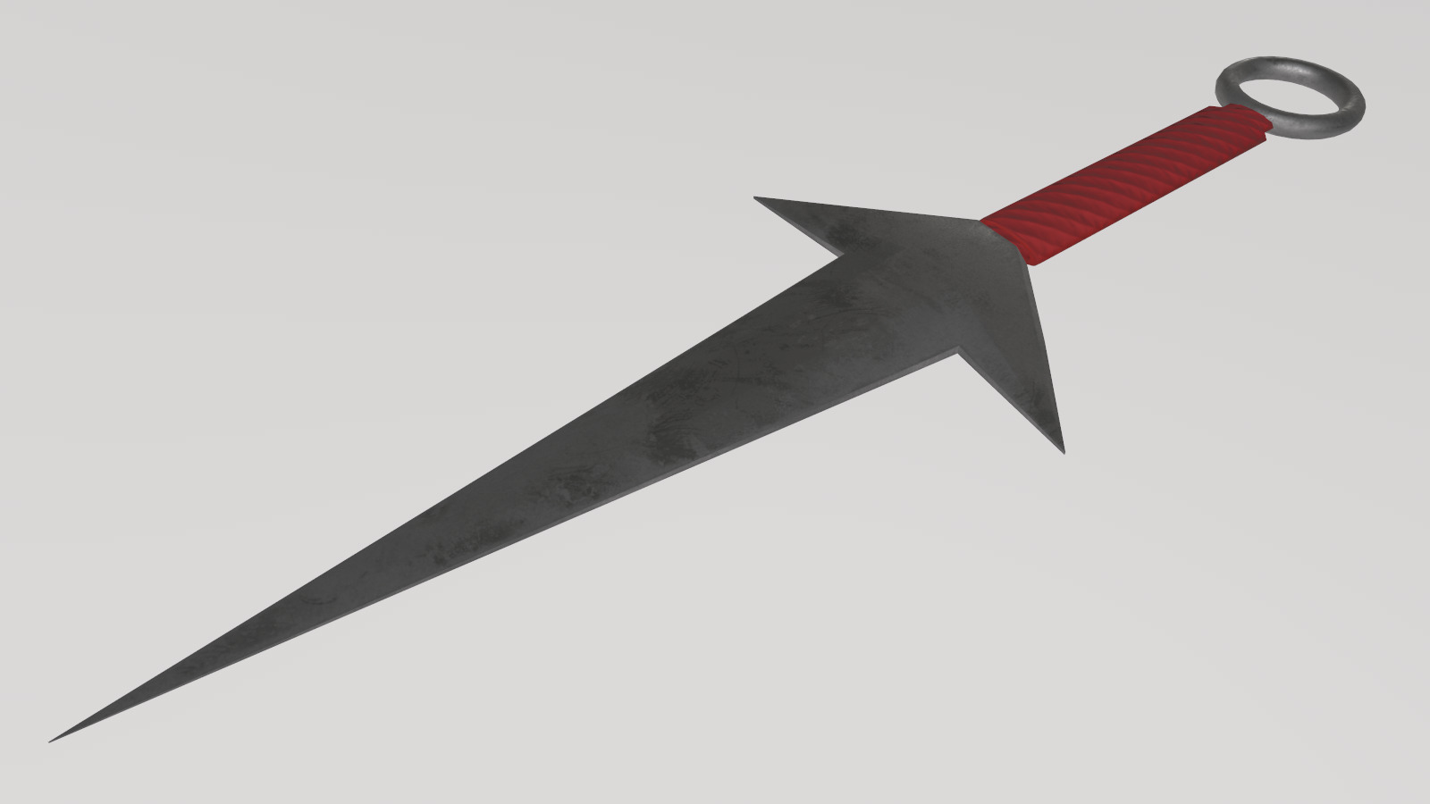 Stylized Low-Poly Ninja Shuriken Kunai Low-poly 3D model_6