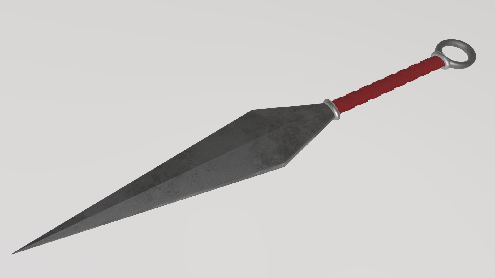 Stylized Low-Poly Ninja Shuriken Kunai Low-poly 3D model_8