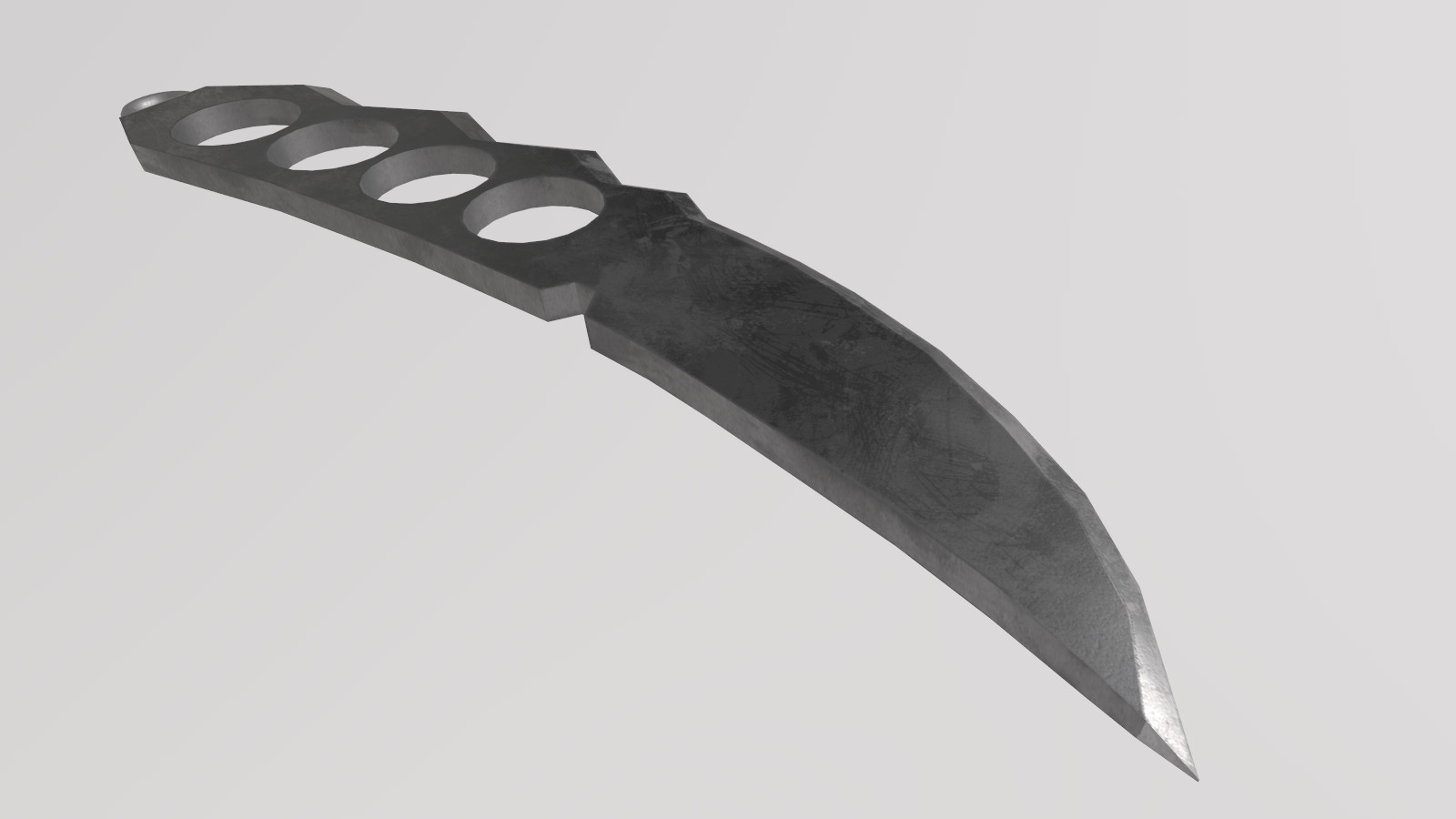 Stylized Low-Poly Ninja Shuriken Kunai Low-poly 3D model_5