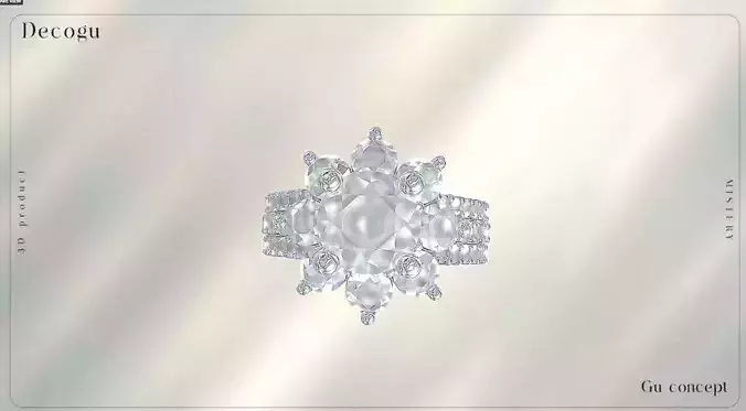 Diamond Engagement Ring with Amethyst Accents