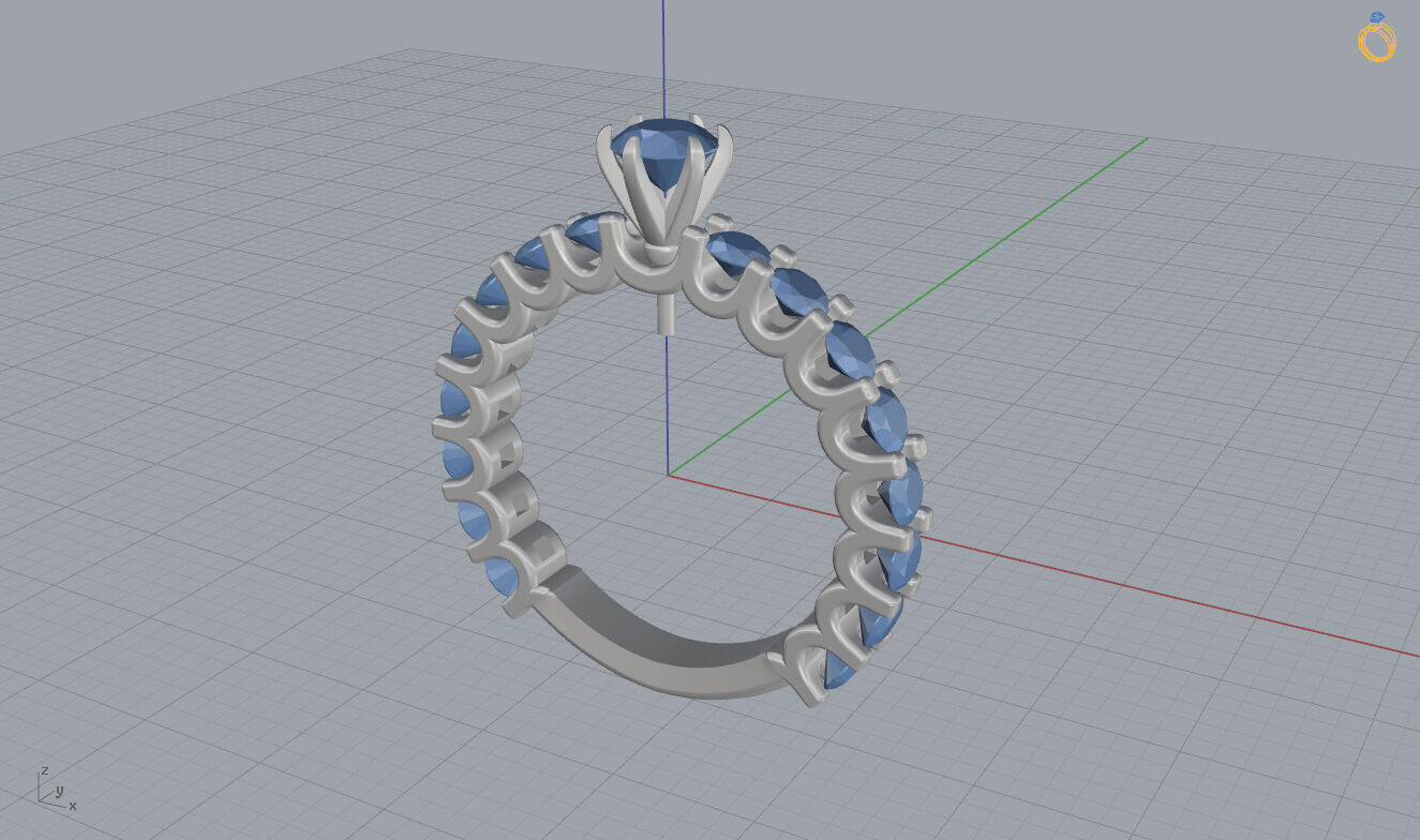 Engagement Ring 3D print model_11