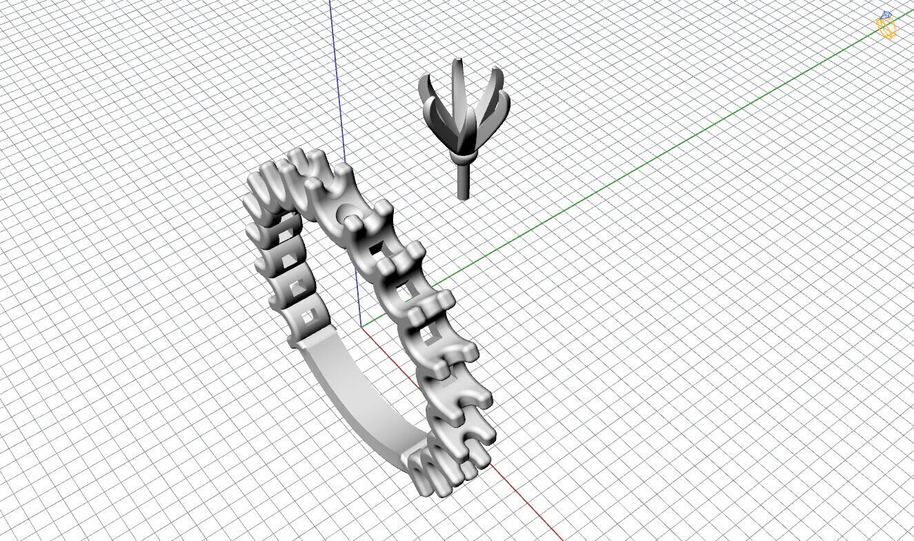 Engagement Ring 3D print model_7