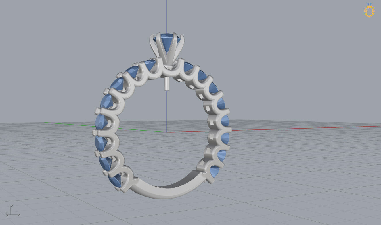 Engagement Ring 3D print model_12