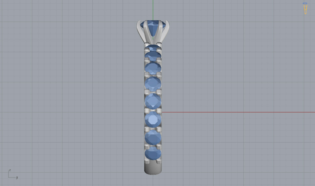 Engagement Ring 3D print model_10