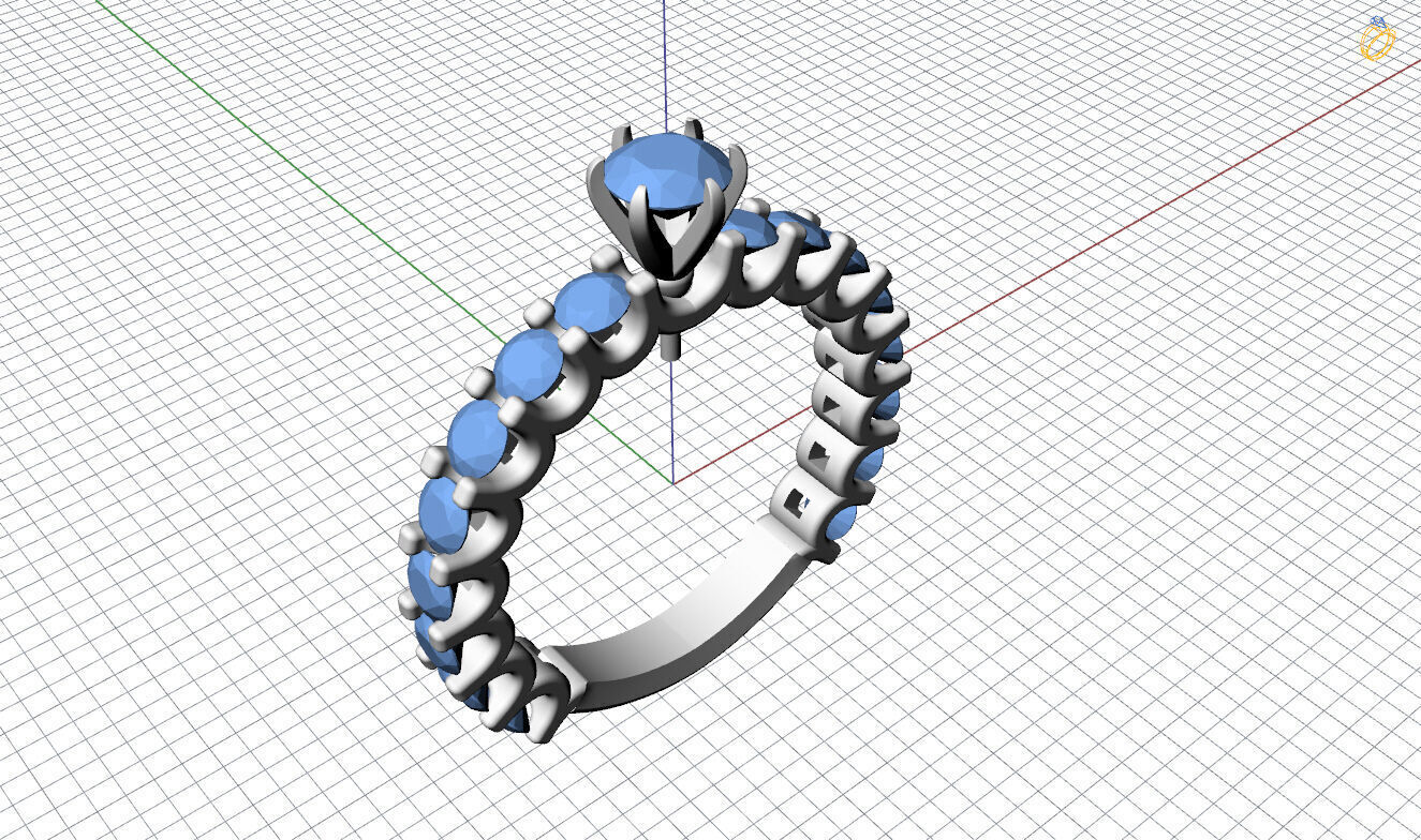 Engagement Ring 3D print model_14