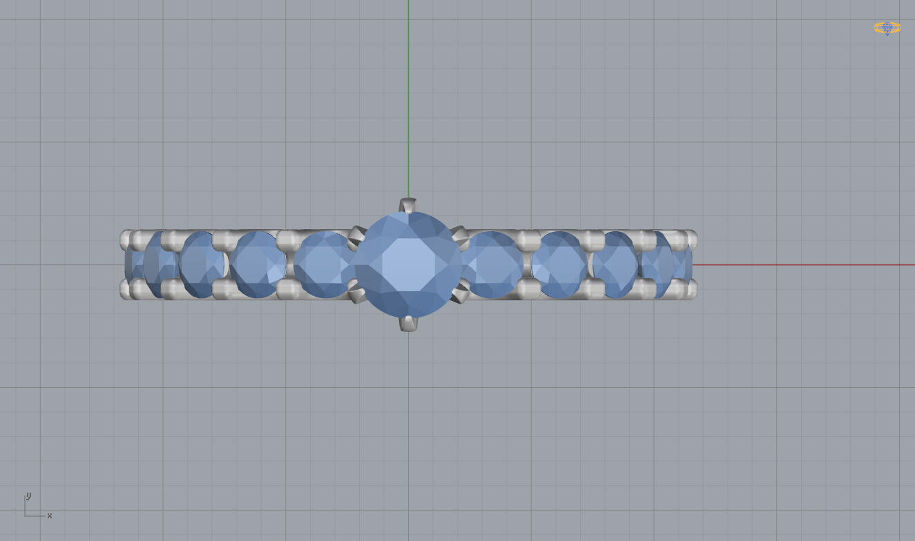 Engagement Ring 3D print model_8