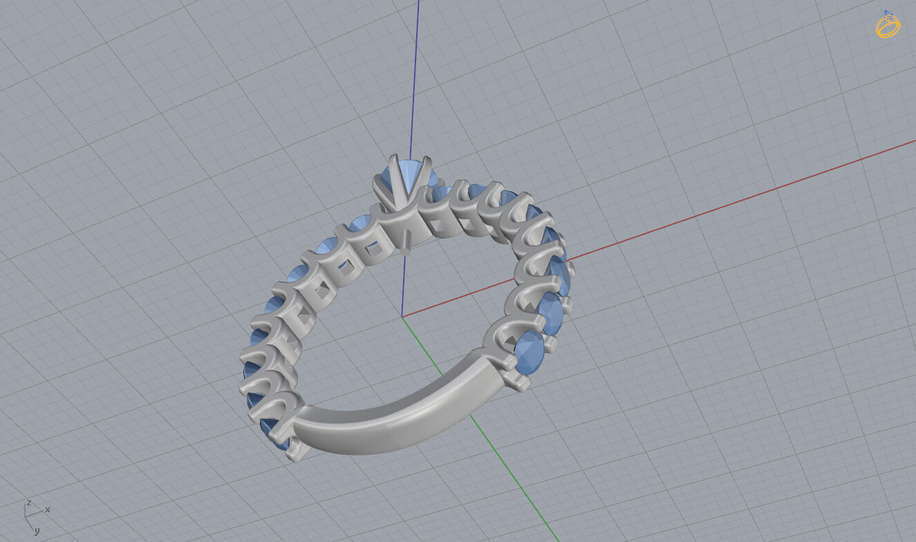 Engagement Ring 3D print model_13