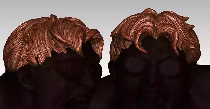 3D Hair style for Man V23 3D print model