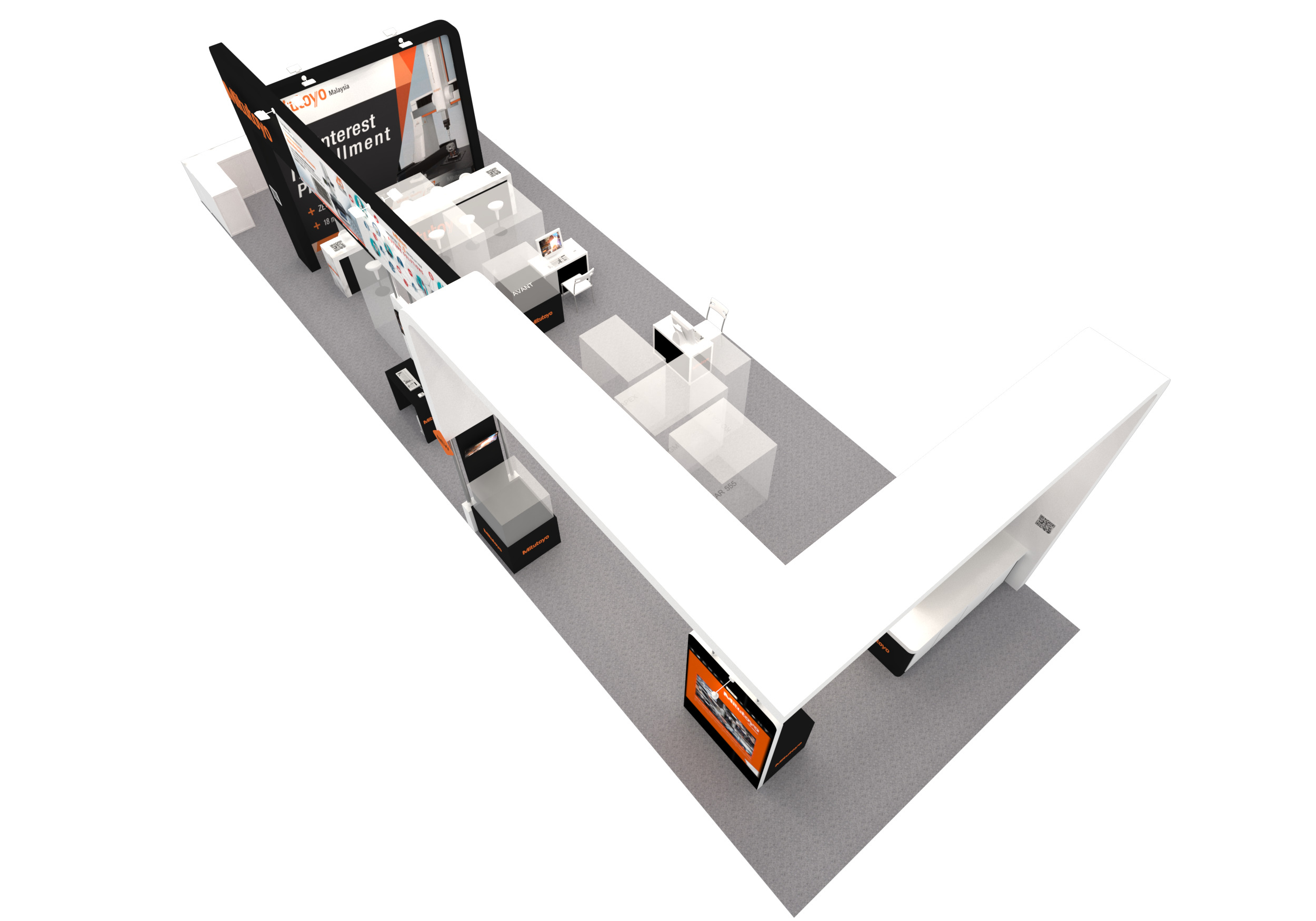 Exhibition Booth Design 6m x 18m Low-poly 3D model_4