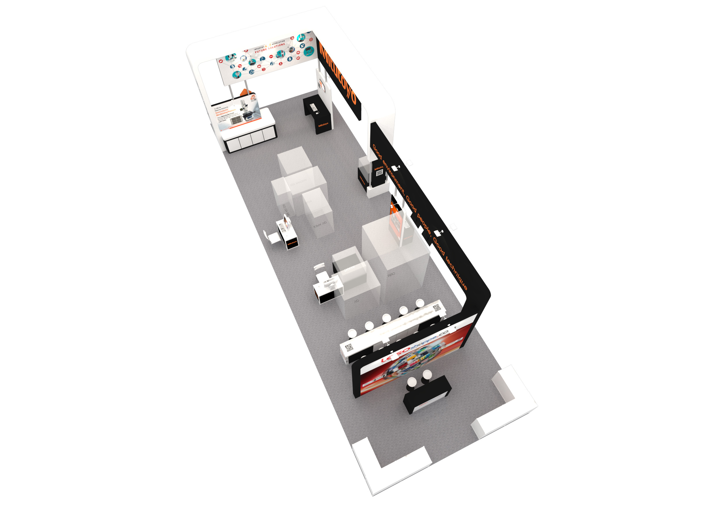 Exhibition Booth Design 6m x 18m Low-poly 3D model_5