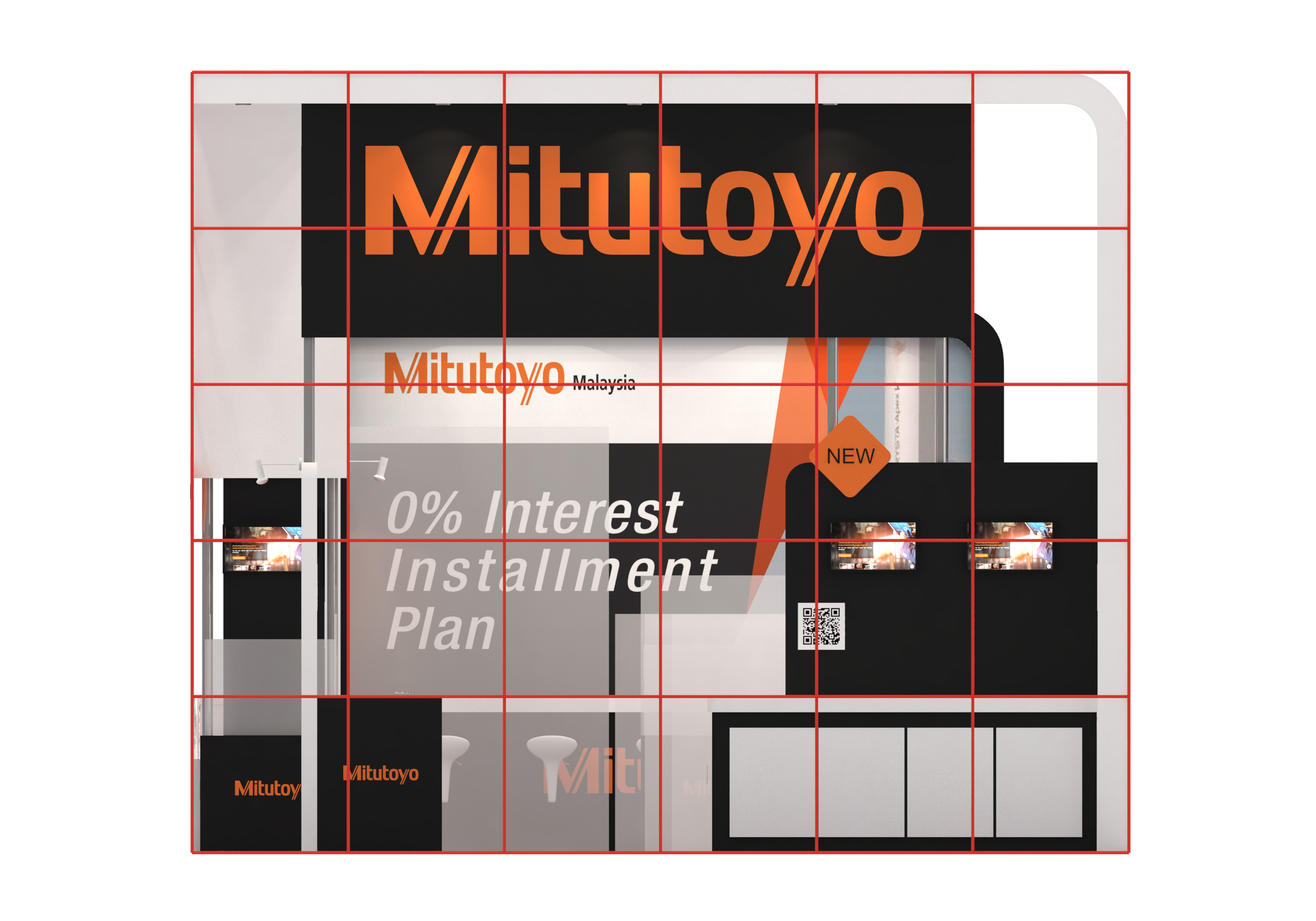 Exhibition Booth Design 6m x 18m Low-poly 3D model_10