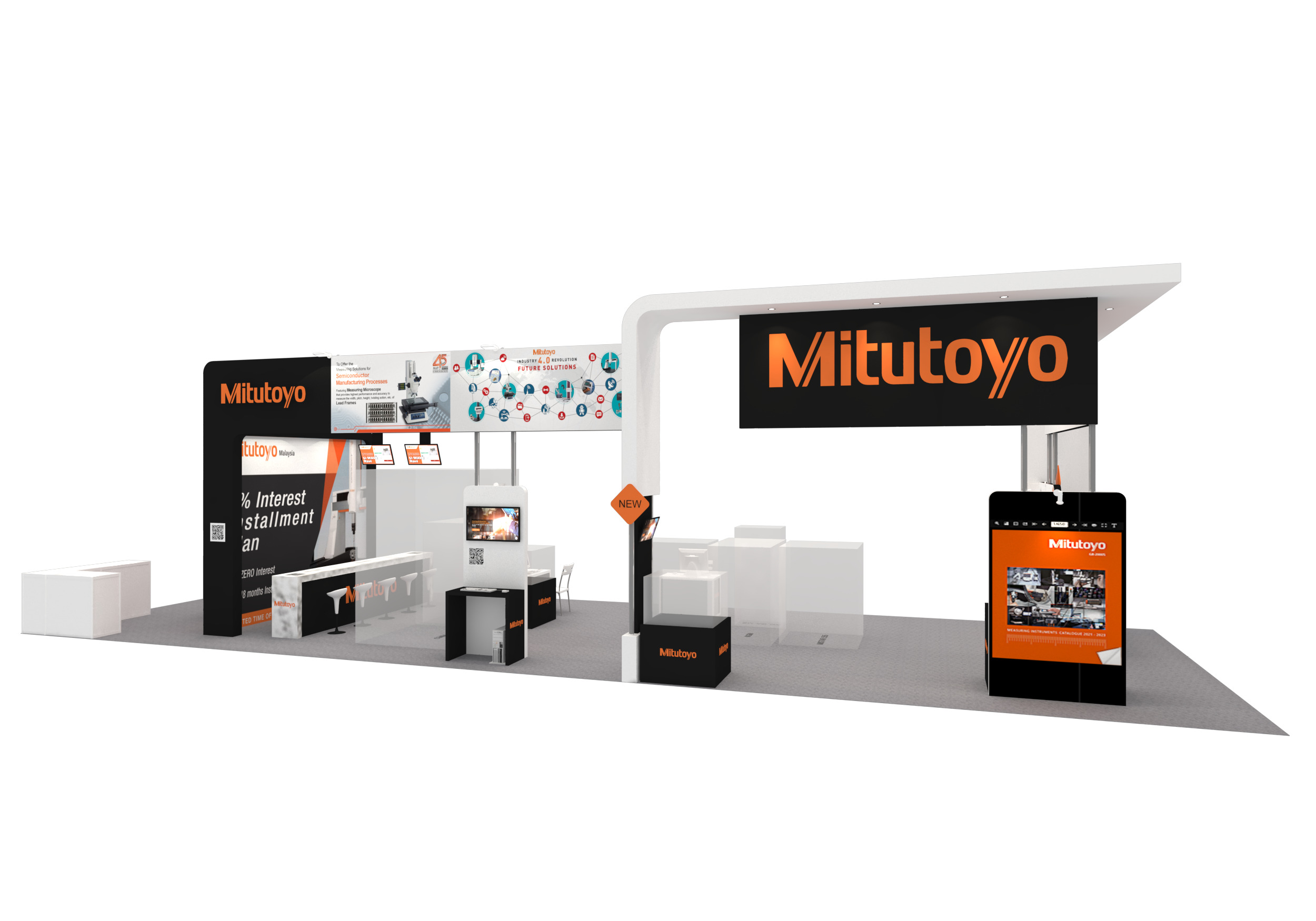 Exhibition Booth Design 6m x 18m Low-poly 3D model_2