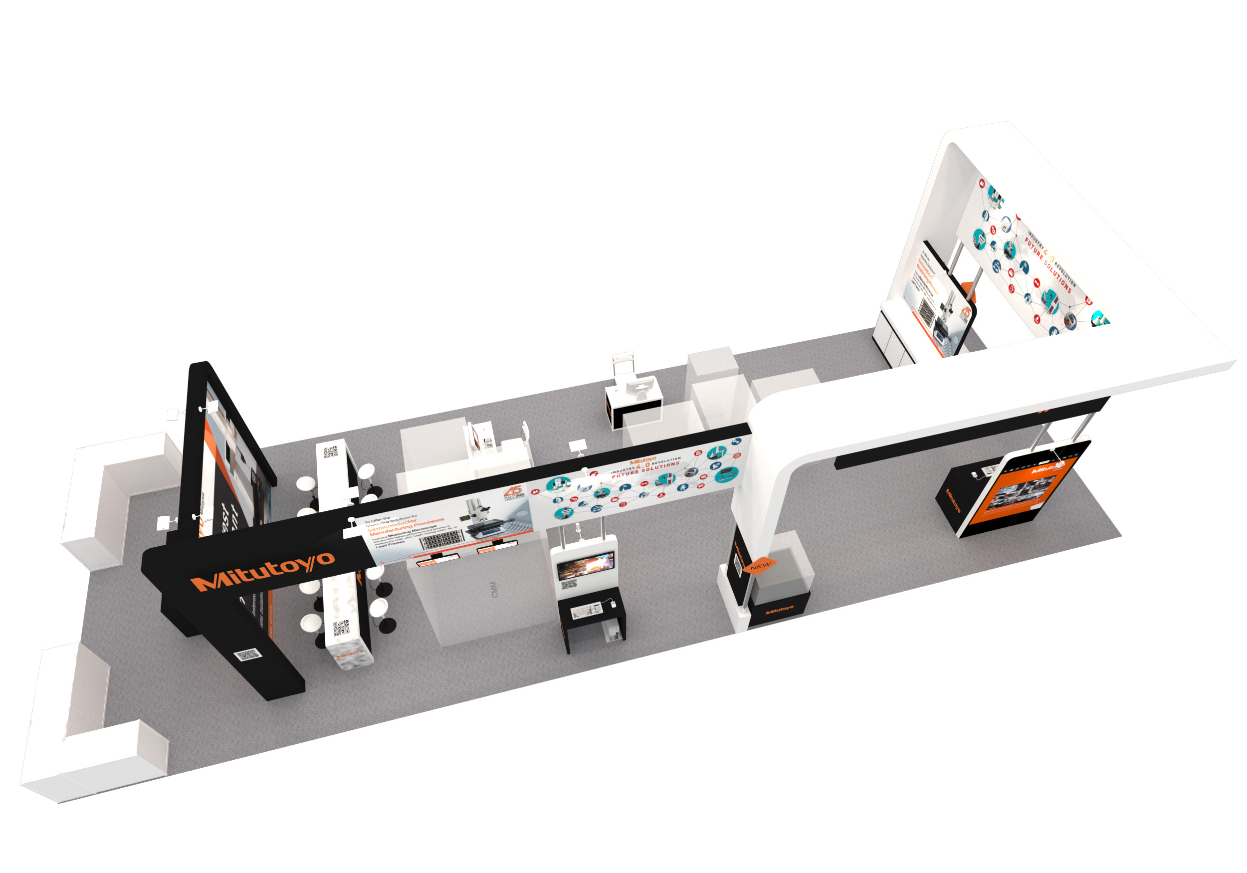 Exhibition Booth Design 6m x 18m Low-poly 3D model_6