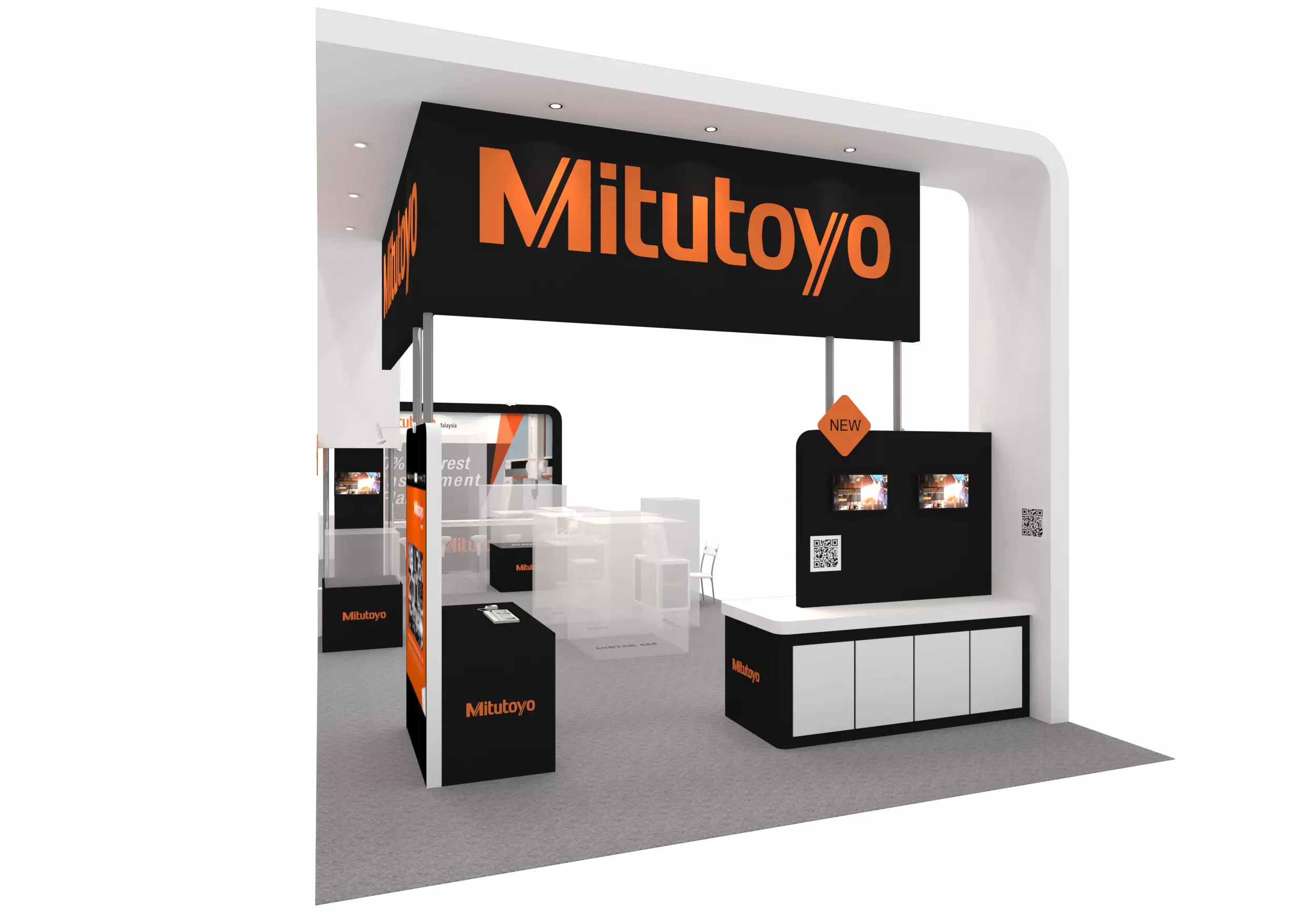 Exhibition Booth Design 6m x 18m Low-poly 3D model_0