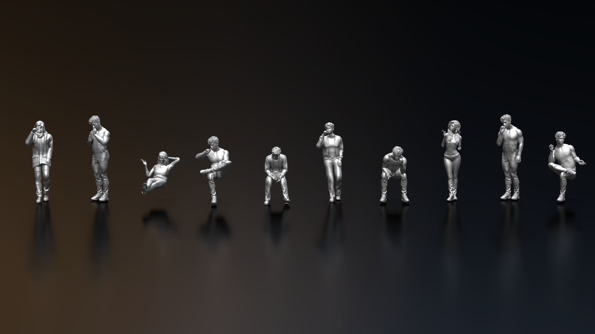 HD People 38 Smoking 3D model_9