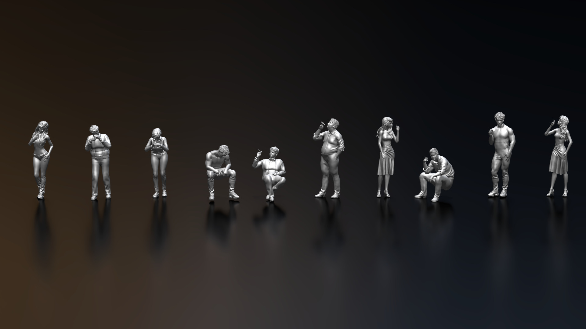 HD People 38 Smoking 3D model_1