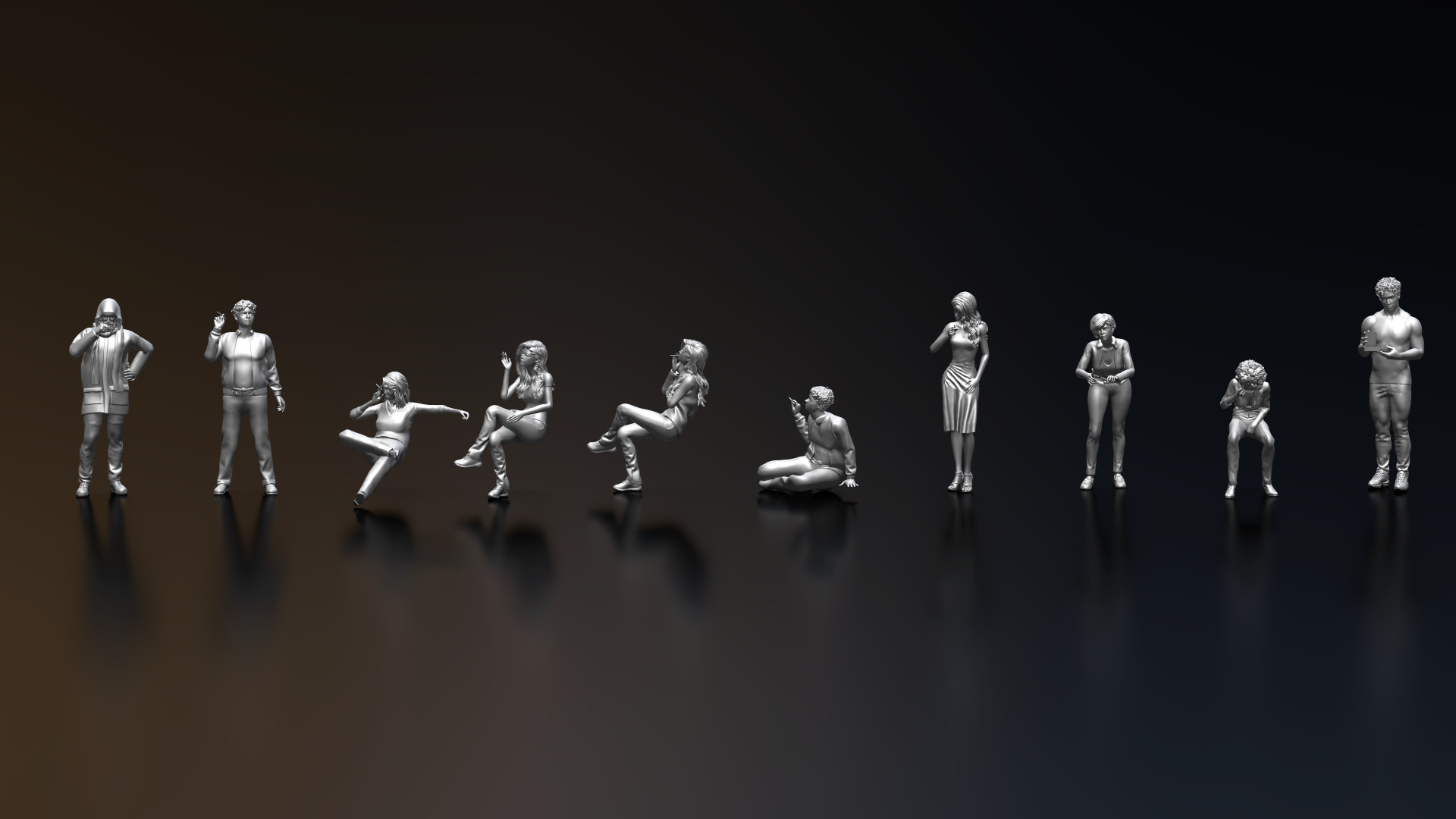 HD People 38 Smoking 3D model_7