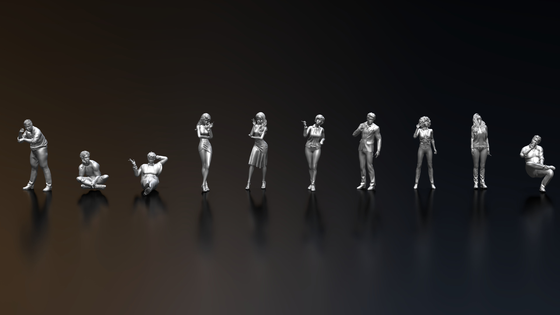 HD People 38 Smoking 3D model_10