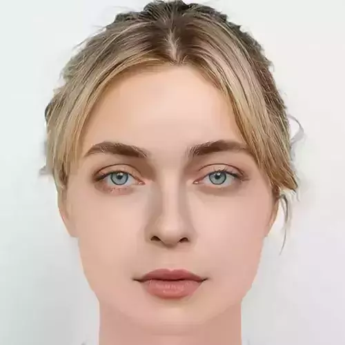 Anastasia Krylova Head - No Hair - Low poly head for game