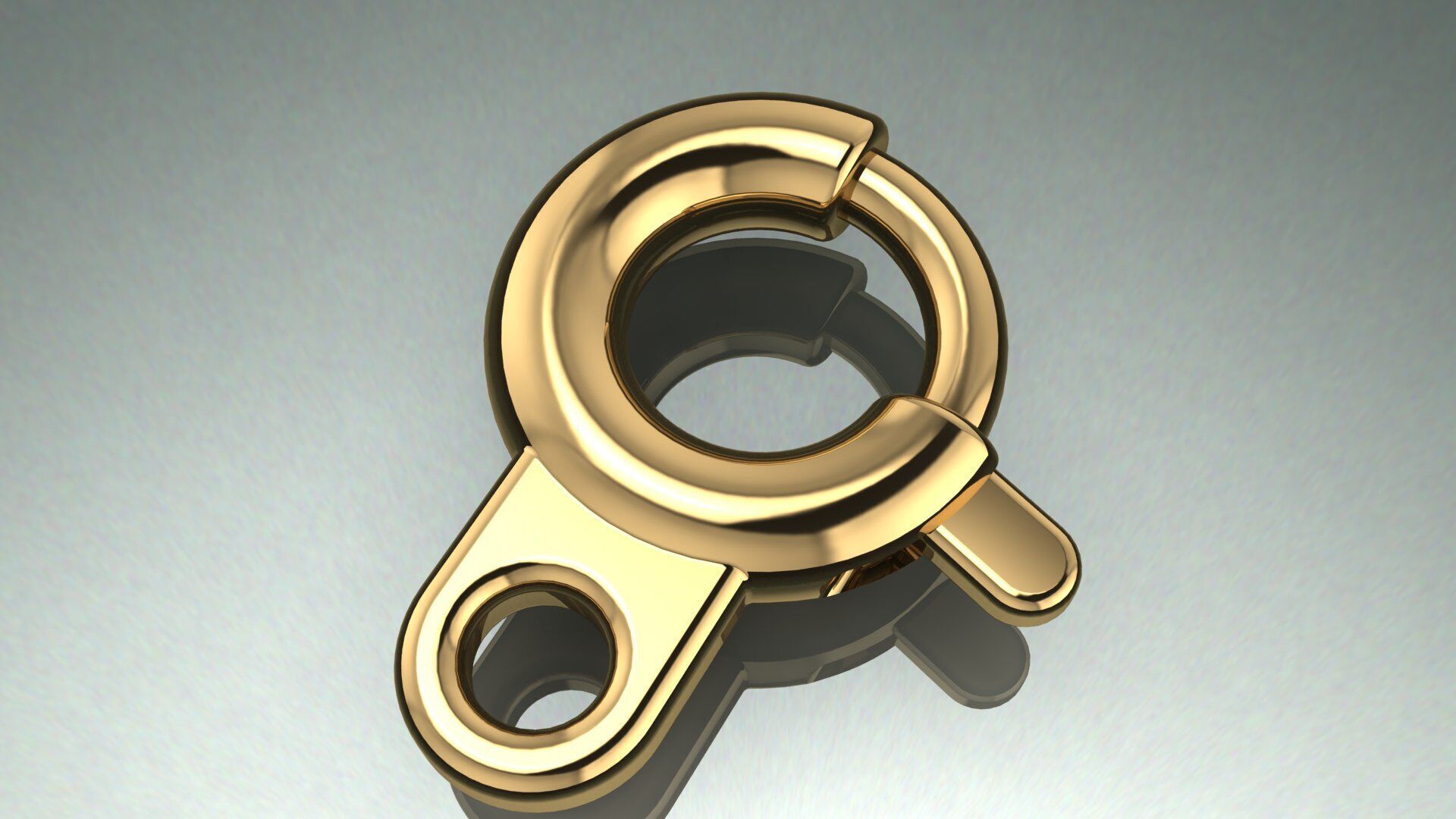 Jewelry Lock Carabiner Clasp Hook 3D print model 3D print model_7