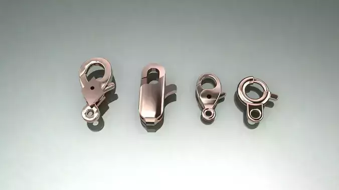 Jewelry Lock Carabiner Clasp Hook  3D print model