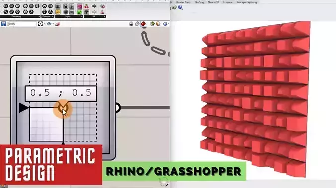 Cubes Surface Parametric Facade Design Grasshopper Rhino Files