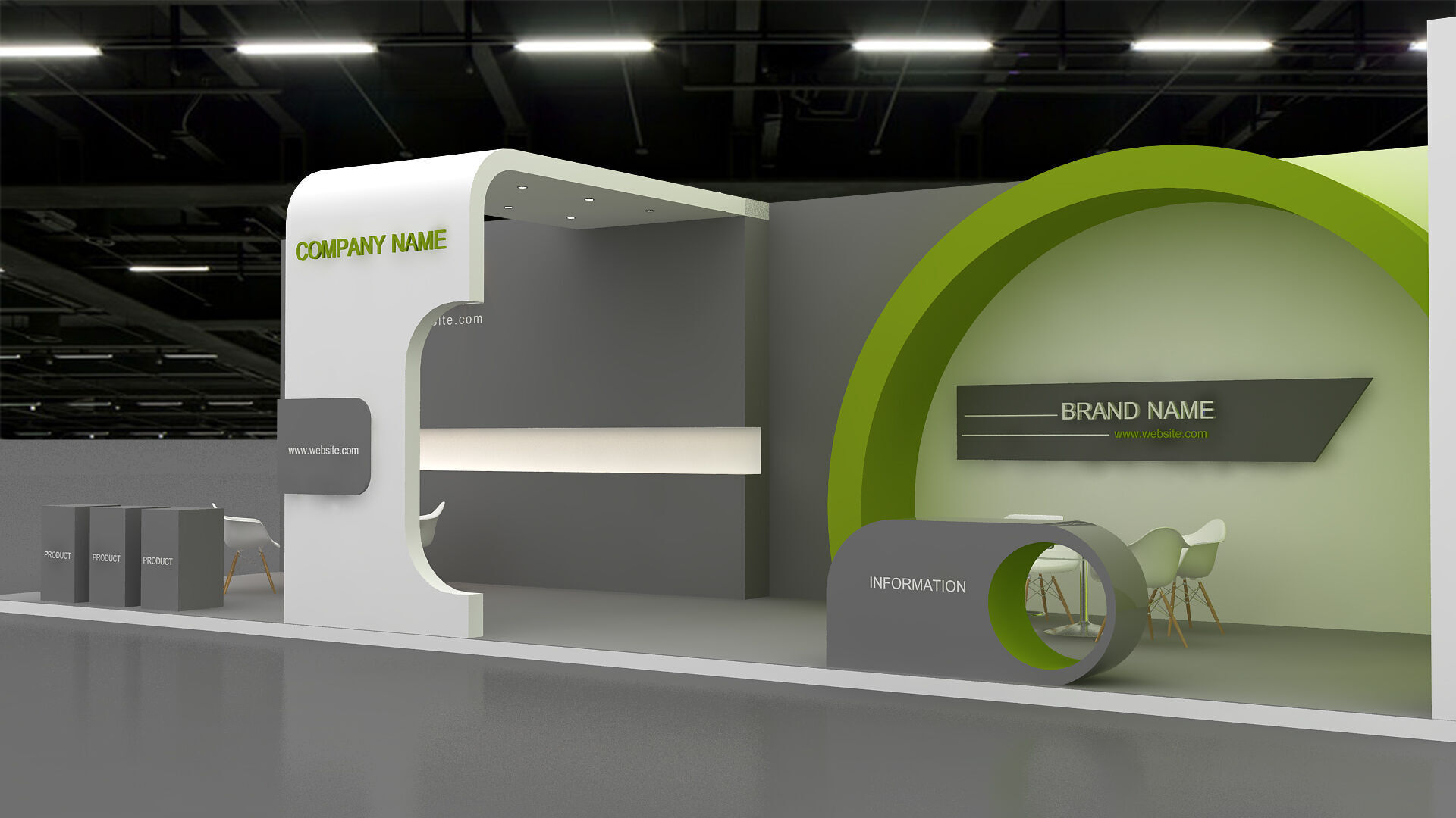 Exhibition booth 3d Model 3D model_2