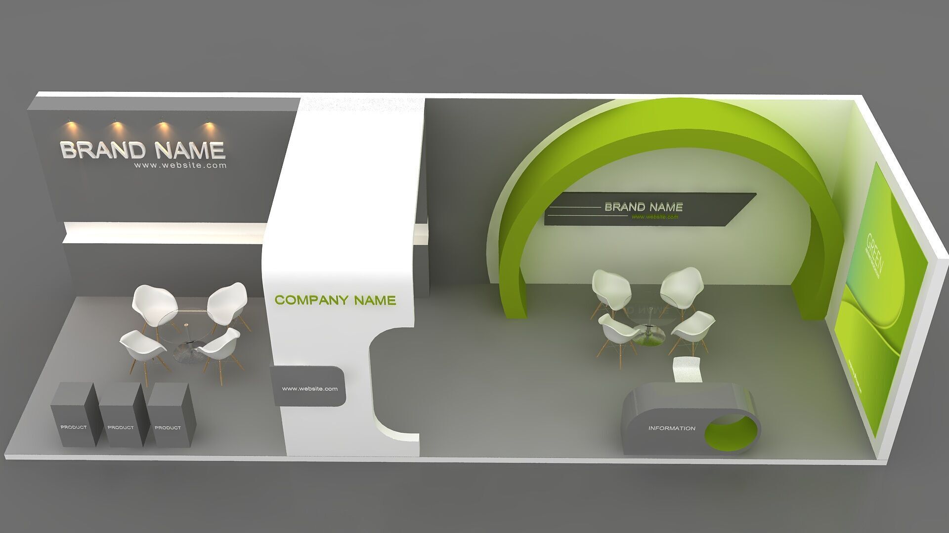 Exhibition booth 3d Model 3D model_3