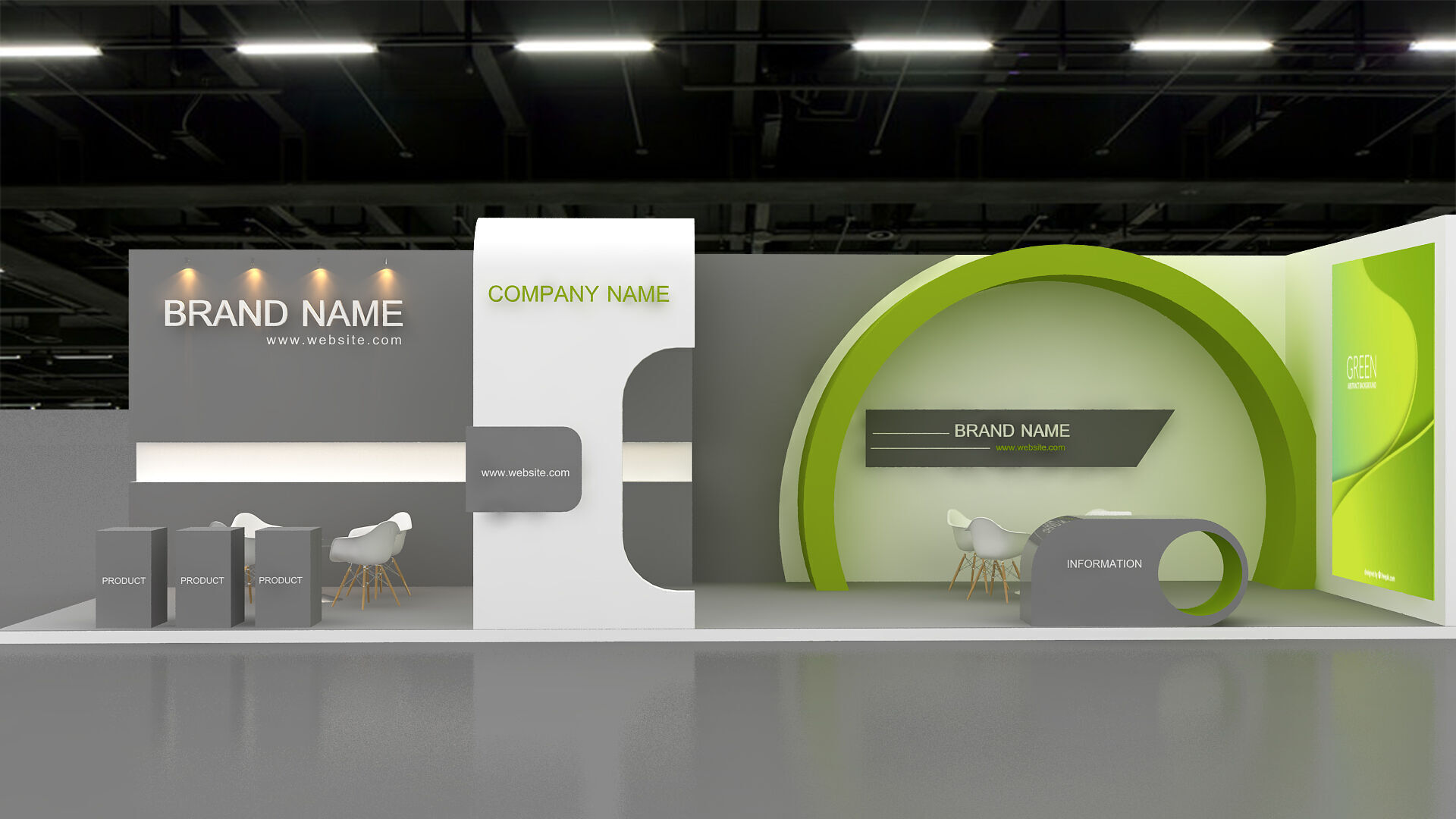 Exhibition booth 3d Model 3D model_1