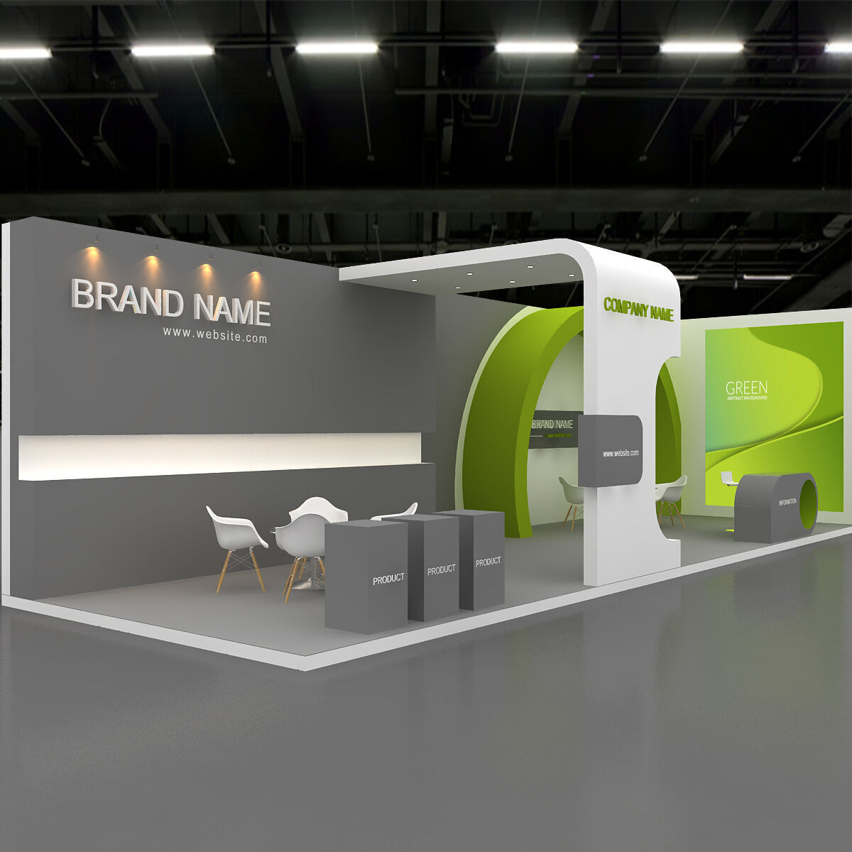 Exhibition booth 3d Model 3D model_5