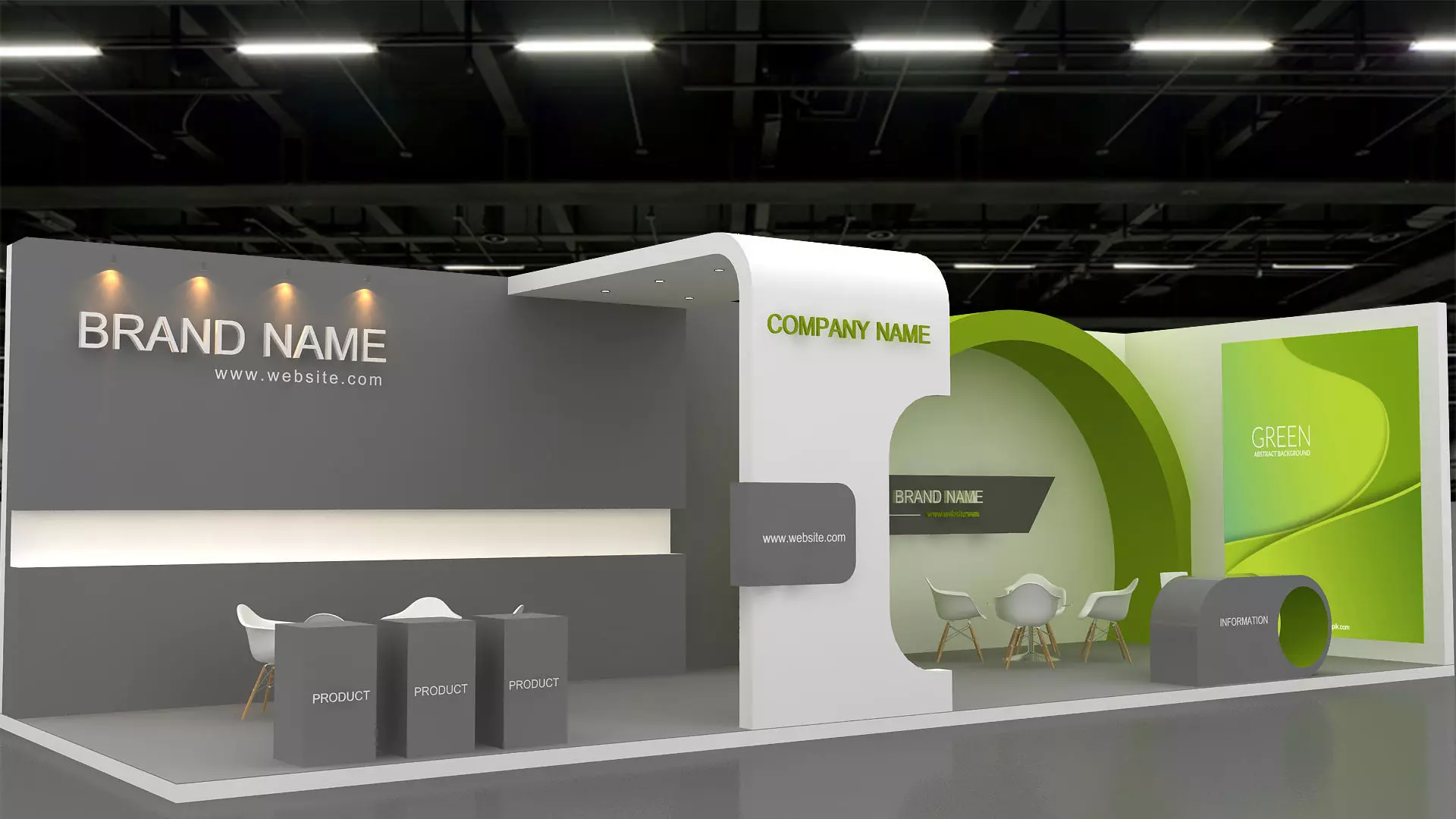 Exhibition booth 3d Model 3D model_0