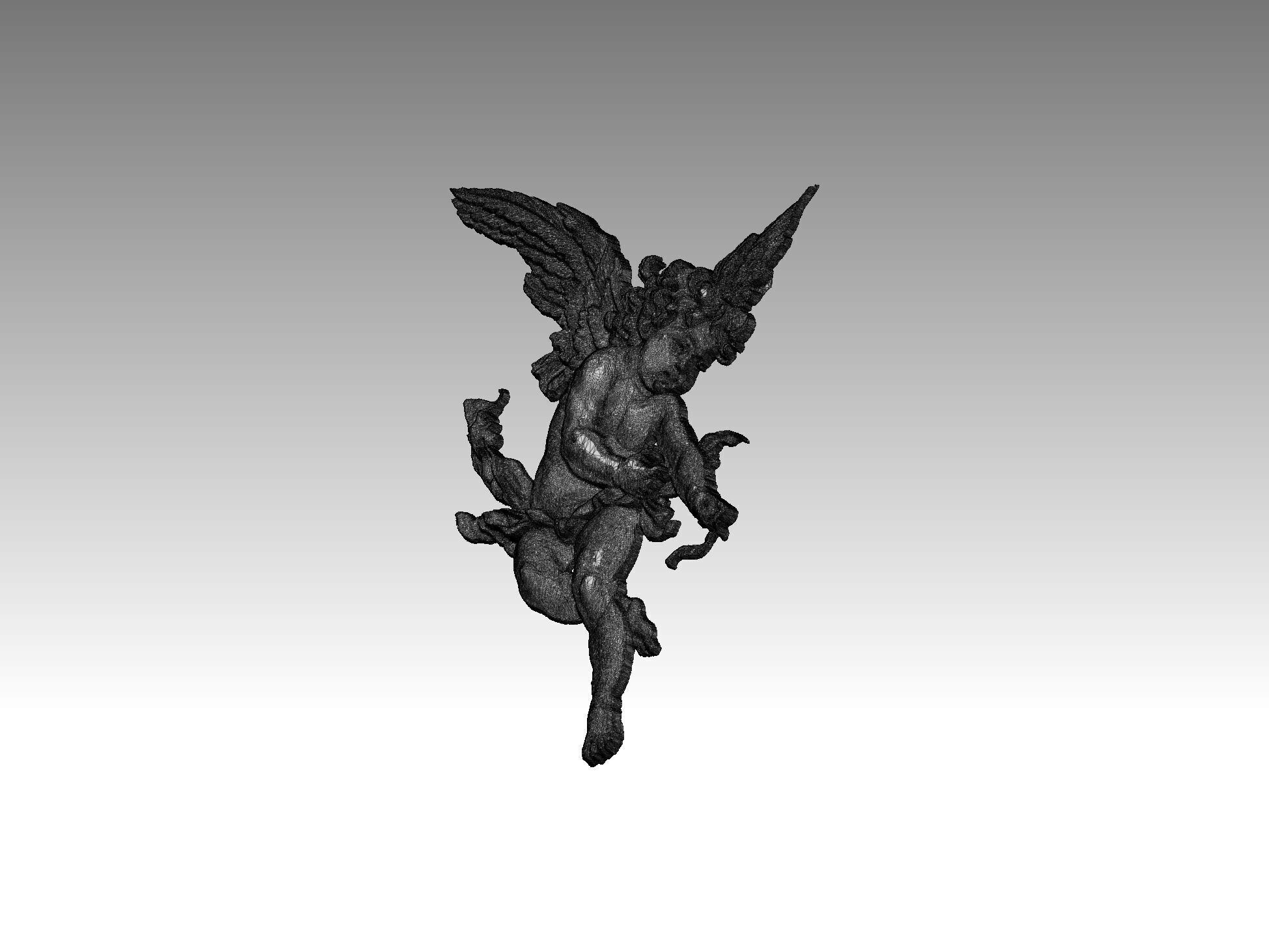 angel man relief 3D print model_6