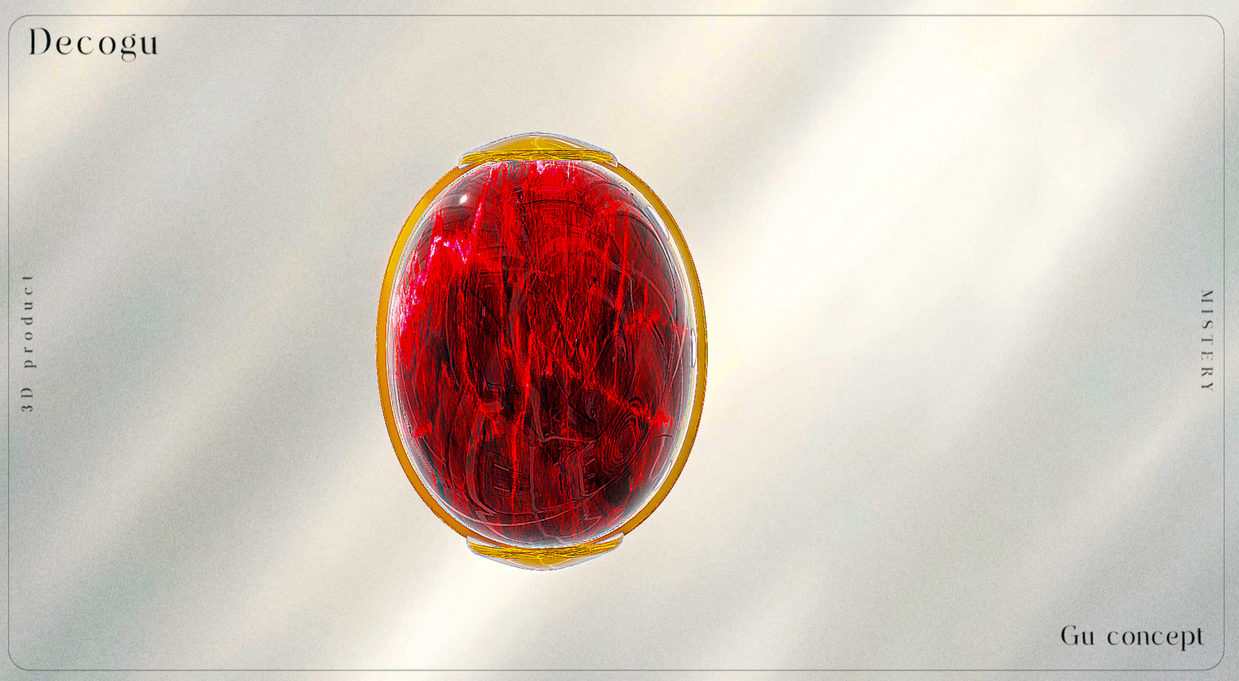 Royal Ruby Dome Ring in Gold Low-poly 3D model_2